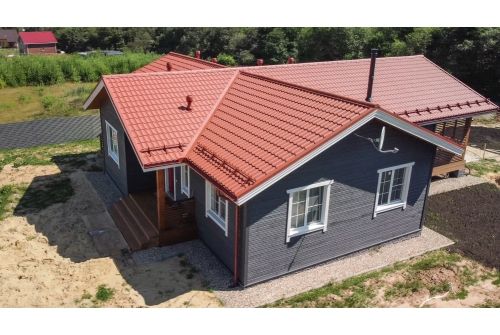 Металлочерепица Классик ("Classic") v01 0,5 Satin Matt RAL 8004 терракота, заказать, купить, стоимость, доставка, цена, москва