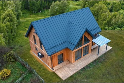 Кликфальц Grand Line 0,45 Drap с пленкой на замках RAL 7024 мокрый асфальт, заказать, купить, стоимость, доставка, цена, москва