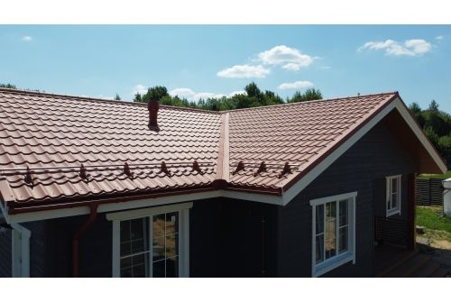 Металлочерепица Классик ("Classic") v01 0,5 Satin Matt RAL 8004 терракота, заказать, купить, стоимость, доставка, цена, москва