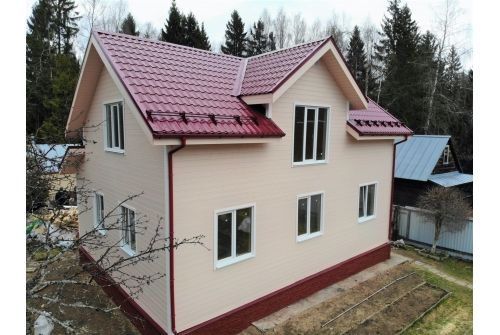 Металлочерепица Классик ("Classic") v01 0,5 Satin RAL 3005 красное вино, заказать, купить, стоимость, доставка, цена, москва