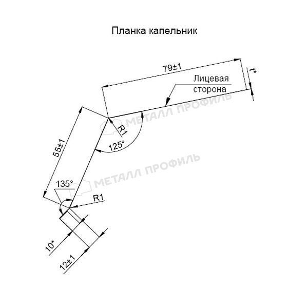 Планка капельник 79х55х2000 (PURMAN-20-6005-0.5), заказать, купить, стоимость, доставка, цена, москва