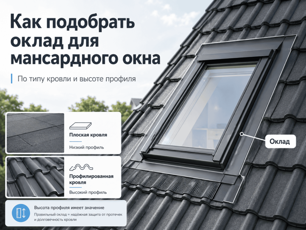 Как подобрать оклад для мансардного окна