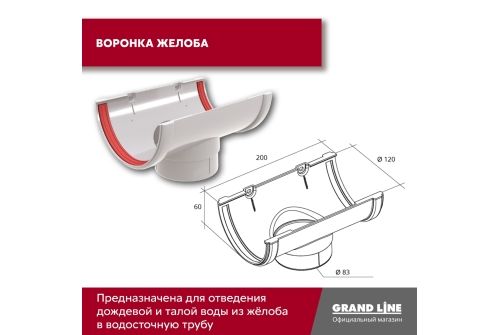 Комплект водосточной системы Классика 120 ПВХ GL, 6 м/3м белый (RAL 9003) купить в Москве цена с доставкой в Фелиз Хаус