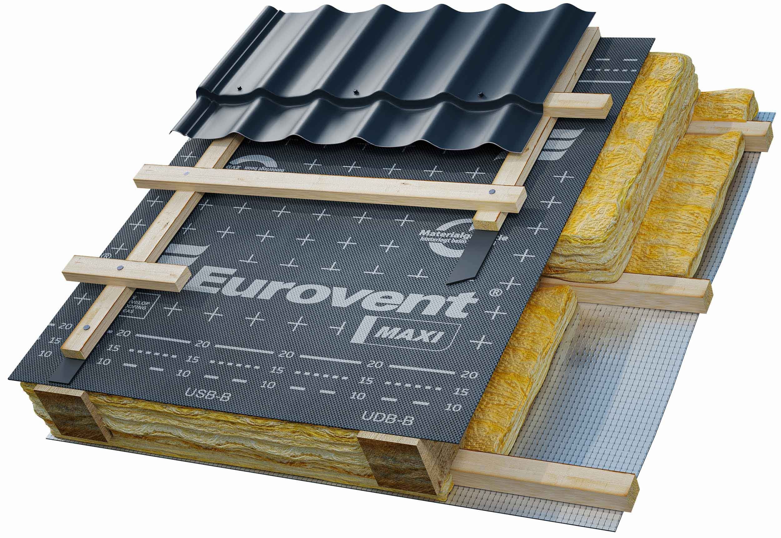 Диффузионная мембрана (ветрозащита) Eurovent MAXI 75м2/упак, заказать, купить, стоимость, доставка, цена, москва