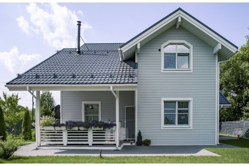 Металлочерепица Классик ("Classic") v01 0,5 Satin Matt RAL 7024 мокрый асфальт, заказать, купить, стоимость, доставка, цена, москва