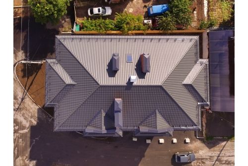 Металлочерепица "Кредо" ("Kredo") v01 0,5 Rooftop Бархат RAL 7024 мокрый асфальт, заказать, купить, стоимость, доставка, цена, москва