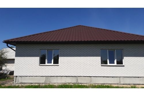 Металлочерепица "Камея" ("Kamea") v01 0,5 Satin Matt RAL 8017 шоколад, заказать, купить, стоимость, доставка, цена, москва