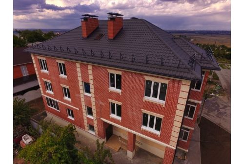 Металлочерепица "Кредо" ("Kredo") v01 0,5 Rooftop Бархат RAL 7024 мокрый асфальт, заказать, купить, стоимость, доставка, цена, москва