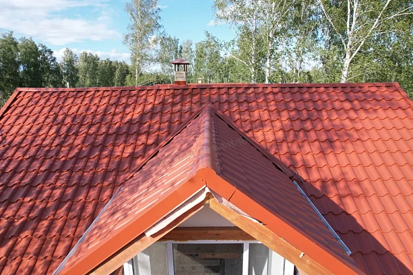 Металлочерепица МЕТАЛЛ ПРОФИЛЬ Монтерроса-S (AGNETA-03-Copper\Copper-0.5), заказать, купить, стоимость, доставка, цена, москва