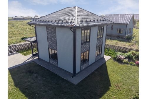 Металлочерепица "Кредо" ("Kredo") v01 0,5 Satin RAL 7024 мокрый асфальт, заказать, купить, стоимость, доставка, цена, москва