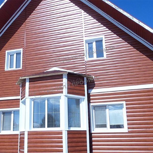 Сайдинг МЕТАЛЛ ПРОФИЛЬ Lбрус-XL-В-14х335 (ECOSTEEL-01-МореныйДуб-0.5), заказать, купить, стоимость, доставка, цена, москва
