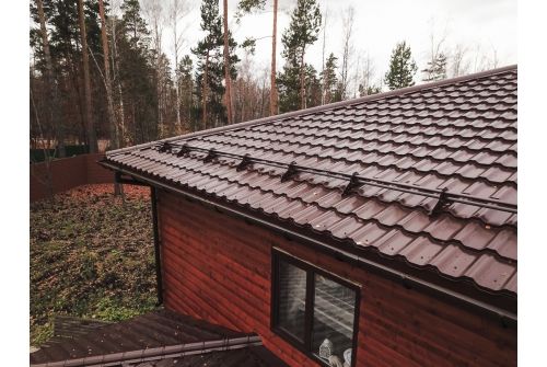 Металлочерепица "Квинта Уно" ("Kvinta Uno") 0,5 Satin RAL 8017 шоколад, заказать, купить, стоимость, доставка, цена, москва