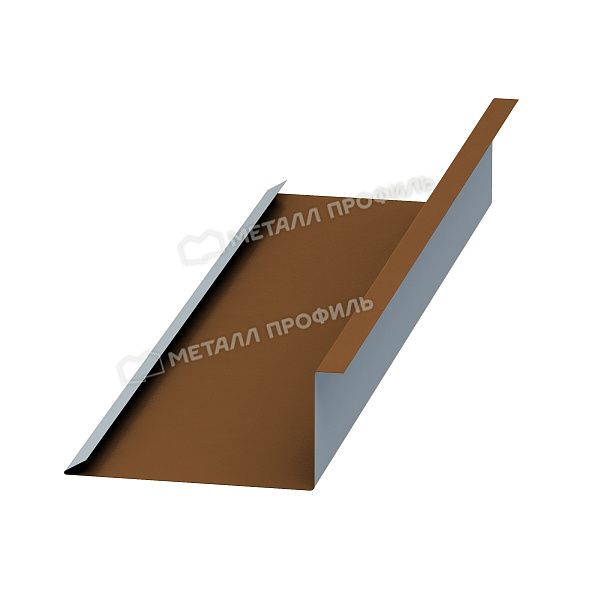 Планка примыкания нижняя 250х122х2000 (PURMAN-20-Argillite-0.5), заказать, купить, стоимость, доставка, цена, москва