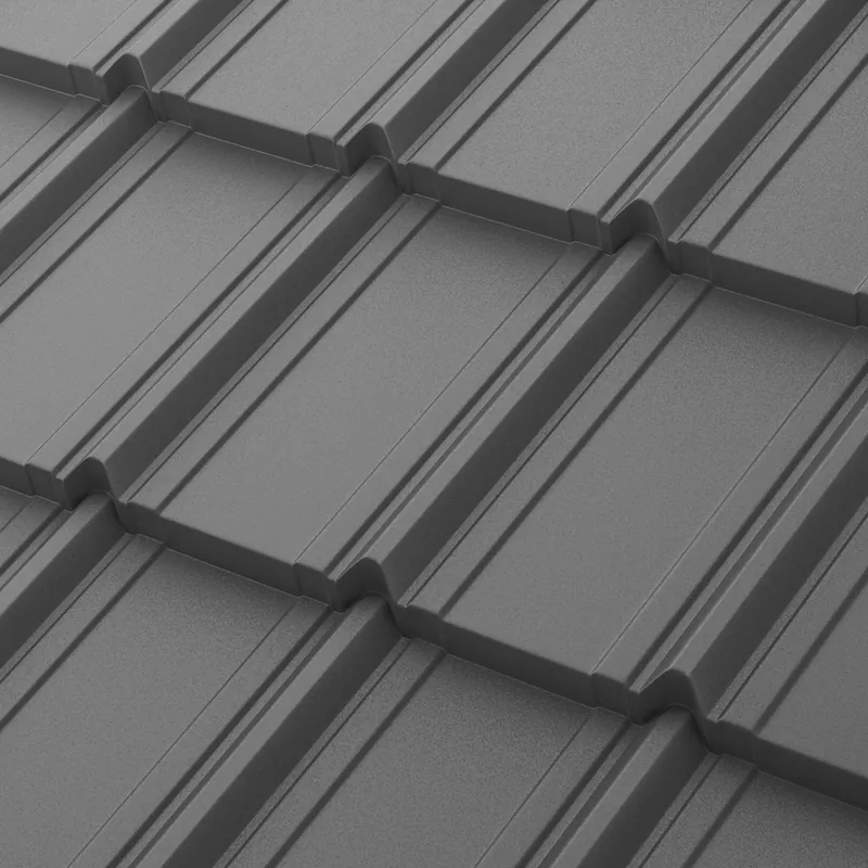 Металлочерепица Берген модульная XXL 0.5мм Rooftop Бархат (Rooftop Matte) Россия RAL 7016 0.865м Aquasystem, заказать, купить, стоимость, доставка, цена, москва