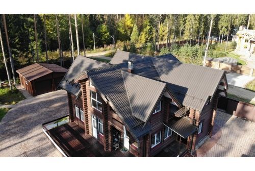 Металлочерепица Классик ("Classic") v01 0,5 Satin Matt RR 32 темно-коричневый, заказать, купить, стоимость, доставка, цена, москва