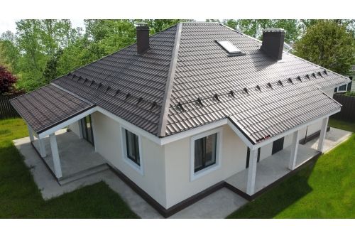 Металлочерепица Классик ("Classic") v01 0,5 Satin RAL 8017 шоколад, заказать, купить, стоимость, доставка, цена, москва