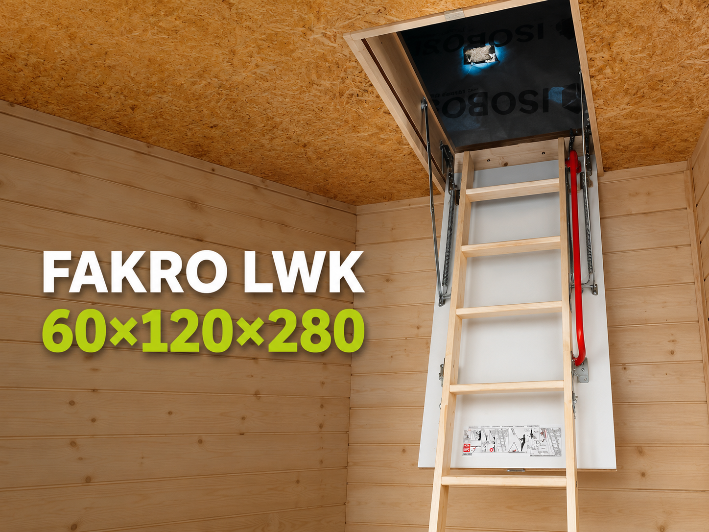 Монтаж чердачной лестницы FAKRO LWK 60×120×280 см