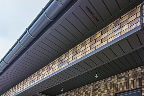 Желоб полукруглый Grand Line 150 мм 3 м RR 32 темно-коричневый купить в Москве цена с доставкой в Фелиз Хаус