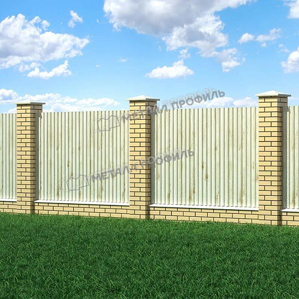 Профлист МЕТАЛЛ ПРОФИЛЬ С-21x1000-B (ECOSTEEL_MA-01-Беленый Дуб-0,5), заказать, купить, стоимость, доставка, цена, москва