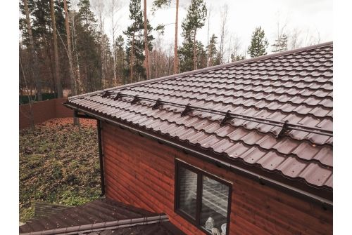 Металлочерепица "Квинта Уно" ("Kvinta Uno") 0,5 Satin RAL 8017 шоколад, заказать, купить, стоимость, доставка, цена, москва