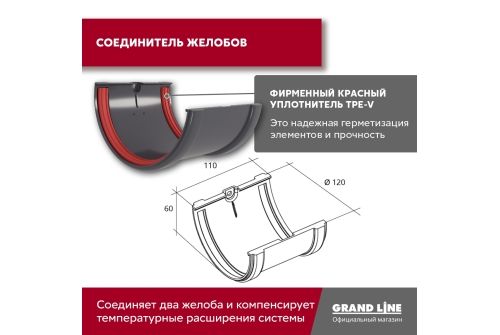 Комплект водосточной системы Классика 120 ПВХ GL, 6 м/3м графит (RAL 7024) купить в Москве цена с доставкой в Фелиз Хаус