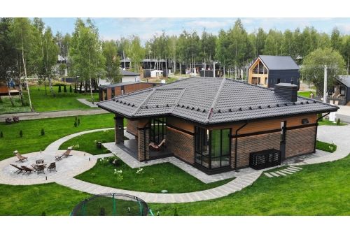 Металлочерепица "Кредо" ("Kredo") v01 0,5 Drap TX RAL 9005 черный, заказать, купить, стоимость, доставка, цена, москва