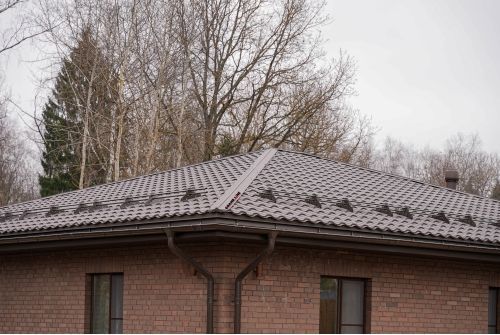 Металлочерепица "Камея" ("Kamea") v01 0,5 Drap RR 32 темно-коричневый, заказать, купить, стоимость, доставка, цена, москва