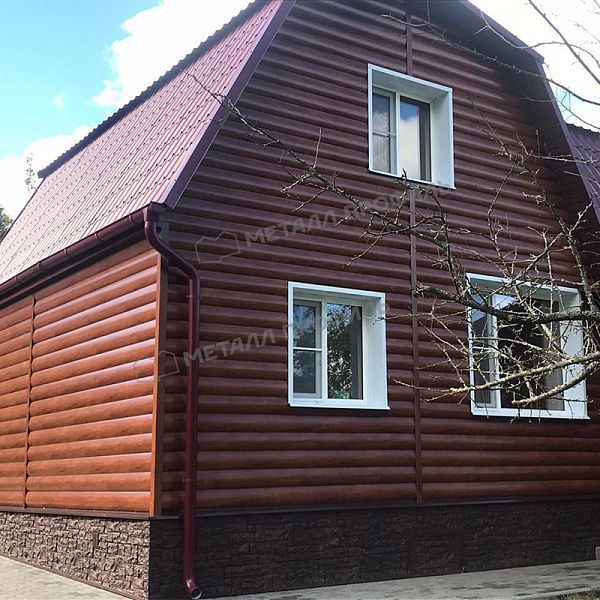 Сайдинг МЕТАЛЛ ПРОФИЛЬ Woodstock-28х330 (ECOSTEEL-01-МореныйДуб-0.5), заказать, купить, стоимость, доставка, цена, москва