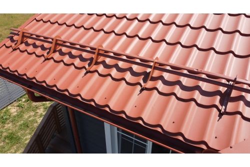 Металлочерепица Классик ("Classic") v01 0,5 Satin Matt RAL 8004 терракота, заказать, купить, стоимость, доставка, цена, москва