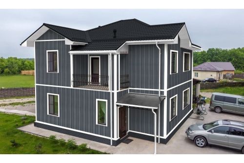 Металлочерепица Классик ("Classic") v01 0,5 Satin Matt RAL 7024 мокрый асфальт, заказать, купить, стоимость, доставка, цена, москва