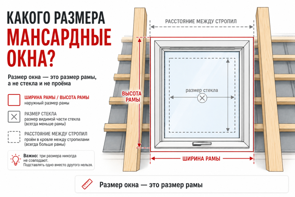 Какого размера мансардные окна