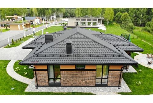 Металлочерепица "Кредо" ("Kredo") v01 0,5 Drap TX RAL 9005 черный, заказать, купить, стоимость, доставка, цена, москва