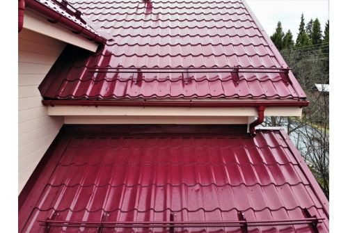 Металлочерепица Классик ("Classic") v01 0,5 Satin RAL 3005 красное вино, заказать, купить, стоимость, доставка, цена, москва