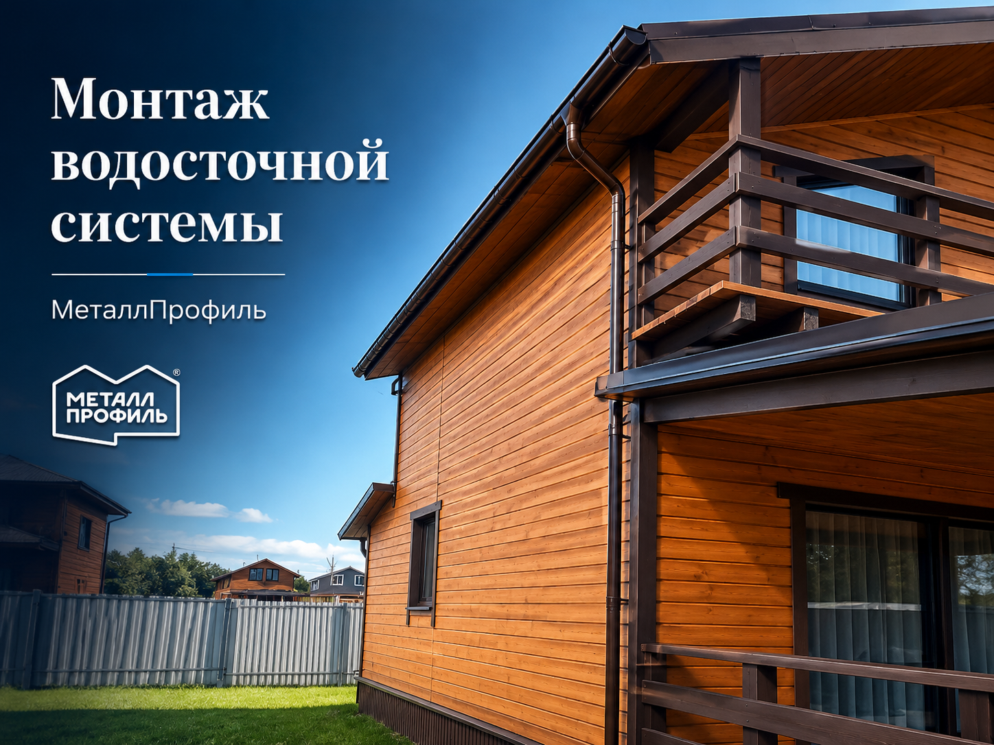 Монтаж водосточной системы МеталлПрофиль