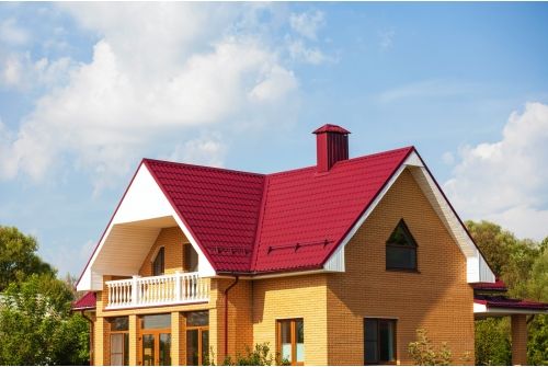 Металлочерепица Классик ("Classic") v01 0,5 Satin RAL 3005 красное вино, заказать, купить, стоимость, доставка, цена, москва