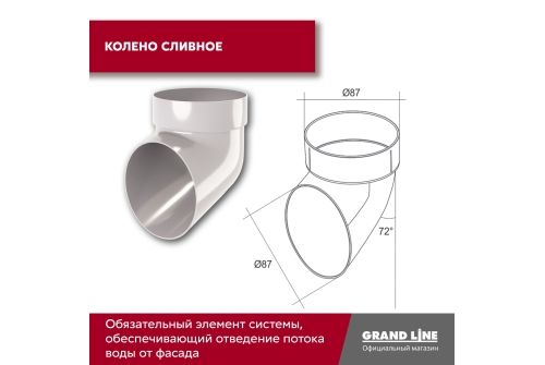 Комплект водосточной системы Классика 120 ПВХ GL, 6 м/3м белый (RAL 9003) купить в Москве цена с доставкой в Фелиз Хаус