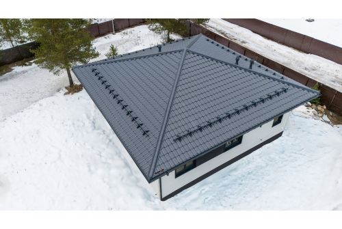 Металлочерепица "Кредо" ("Kredo") v01 0,5 Satin RAL 7016 антрацитово-серый, заказать, купить, стоимость, доставка, цена, москва