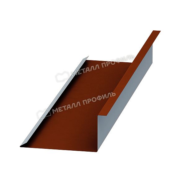 Планка примыкания нижняя 250х122х2000 (AGNETA-20-Copper\Copper-0.5), заказать, купить, стоимость, доставка, цена, москва