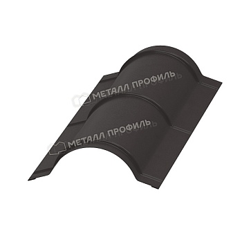 Планка конька круглого R110х2000 (VALORI-20-DarkBrown-0.5), заказать, купить, стоимость, доставка, цена, москва