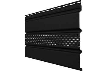 Софит Premium Acryl частично перфорированный черный (3,0м), заказать, купить, стоимость, доставка, цена, москва
