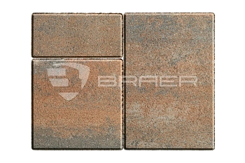 Тротуарная плитка BRAER Старый город Ландхаус, Color Mix Койот, 80 мм
