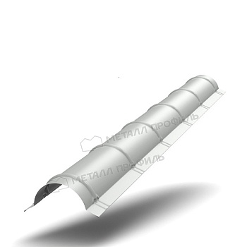 Планка конька круглого R110х2000 (ПЭ-01-9003-0.45), заказать, купить, стоимость, доставка, цена, москва