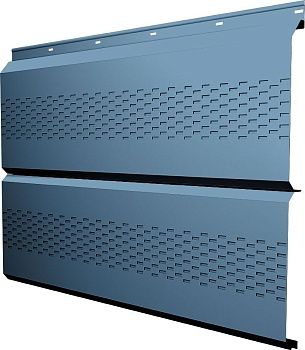 Софит металлический ЭкоБрус новый Grand Line c перфорацией 0,45 Drap ТХ с пленкой RAL 5024 пастельно-синий, заказать, купить, стоимость, доставка, цена, москва