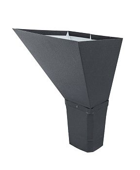 Воронка водосборная прямоугольная Vortex 127мм RAL 7024 купить в Москве цена с доставкой в Фелиз Хаус