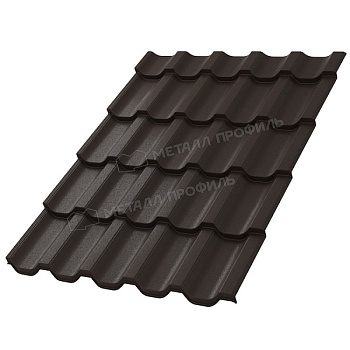 Металлочерепица МЕТАЛЛ ПРОФИЛЬ Трамонтана-XL (VALORI-20-DarkBrown-0.5), заказать, купить, стоимость, доставка, цена, москва
