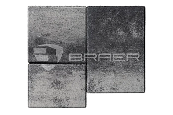 Тротуарная плитка BRAER Старый город Венусбергер, Color Mix Ночь, 40 мм
