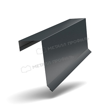 Планка торцевая кровельная FASTCLICK 65х130х2000 NormanMP (ПЭ-01-7016-0.5), заказать, купить, стоимость, доставка, цена, москва