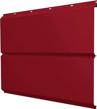Софит металлический ЭкоБрус новый Grand Line без перфорации 0,45 ПЭ с пленкой RAL 3003 рубиново-красный, заказать, купить, стоимость, доставка, цена, москва