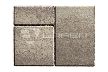 Тротуарная плитка BRAER Старый город Ландхаус, Color Mix Степь, 80 мм