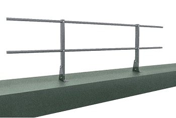 Ограждение кровельное для парапета на плоскую кровлю RAL 7004(2,0х0,9м), заказать, купить, стоимость, доставка, цена, москва
